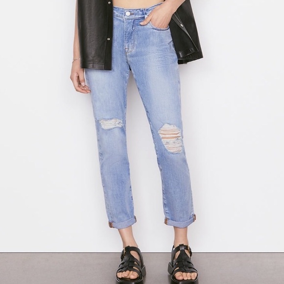 Frame Le Garçon Ripped jeans Aura wash 33